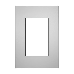 Tapa JELUZ PLATINUM 3 módulos plateado