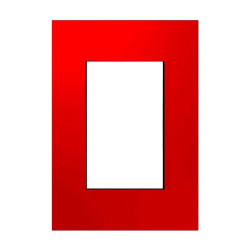 Tapa JELUZ PLATINUM 3 módulos rojo