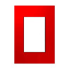 Tapa JELUZ PLATINUM 3 módulos rojo