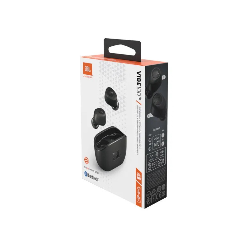 Auriculares bluetooth JBL VIBE100 TWS negro Auriculares bluetooth JBL VIBE100 TWS negro