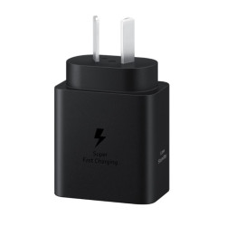 Cargador de pared SAMSUNG 45W carga rápida original sin cable negro