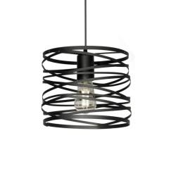Colgante FERROLUX LECCE para 1 luz E27 negro
