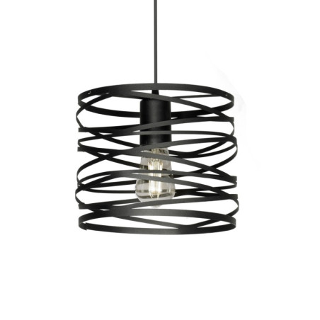 Colgante FERROLUX LECCE para 1 luz E27 negro