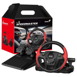 Volante GENIUS SPEEDMASTER 270° con Vibración Dual + Shifter y Pedales