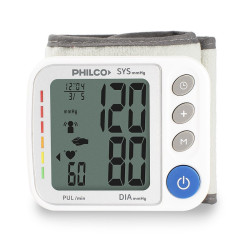 Tensiómetro digital de muñeca PHILCO 240 memorias apagado automático blanco