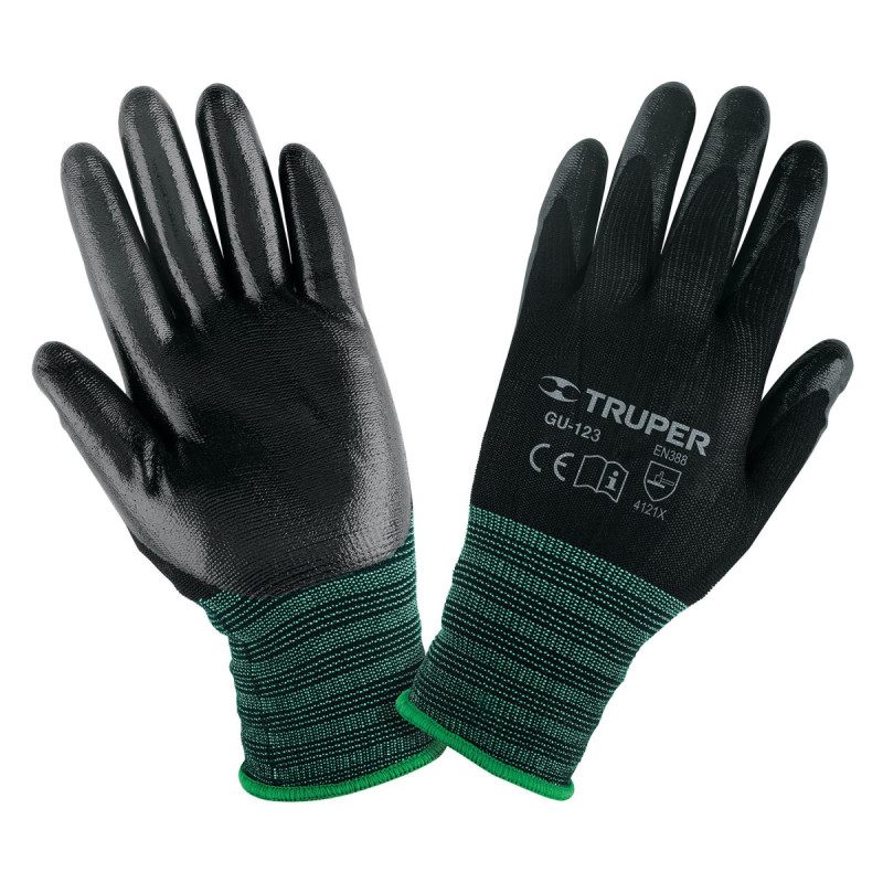Guantes LUSQTOFF nylon con nitrilo talle grande Guantes LUSQTOFF nylon con nitrilo talle grande