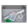 Caja pilar GENROD trifásico pvc 9 módulos IP65 tapa transparente