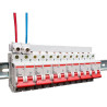 Barra bifasica STECK S2F210B 80A 220V 2x56 polos DIN