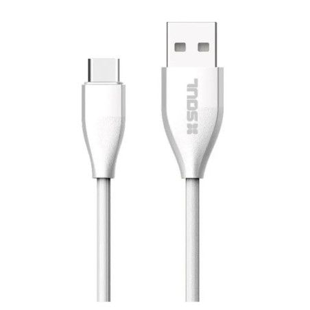 Cable USB C SOUL flat 1,2 metros negro