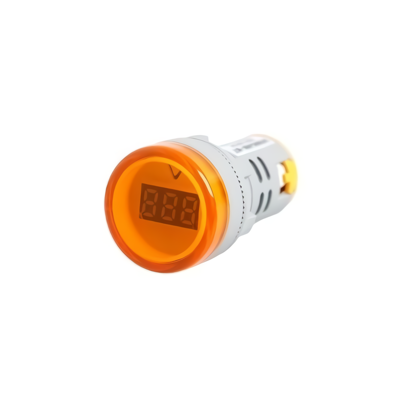 Mini voltímetro digital TBCin AD22DS-YV 22mm 80-500vca amarillo