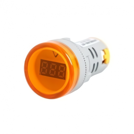 Mini voltímetro digital TBCin AD22DS-YV 22mm 80-500vca amarillo