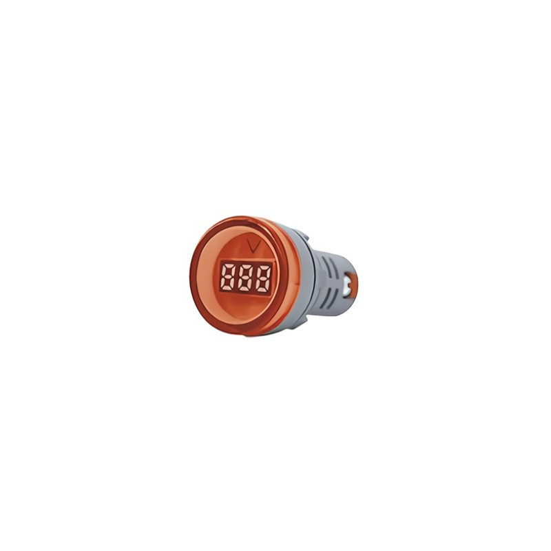 Mini voltímetro digital TBCin 22mm 80-500vca rojo