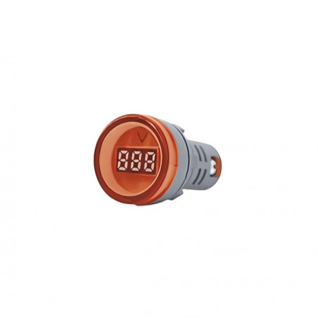 Mini voltímetro digital TBCin 22mm 80-500vca rojo