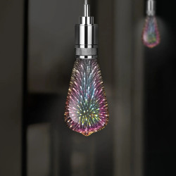 Lámpara led ETHEOS vintage ST64 4W 3D Fireworks fuegos artificiales