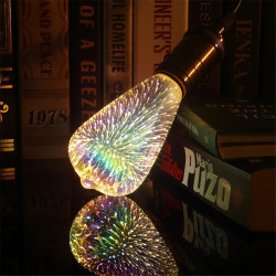 Lámpara led ETHEOS vintage ST64 4W 3D Fireworks fuegos artificiales