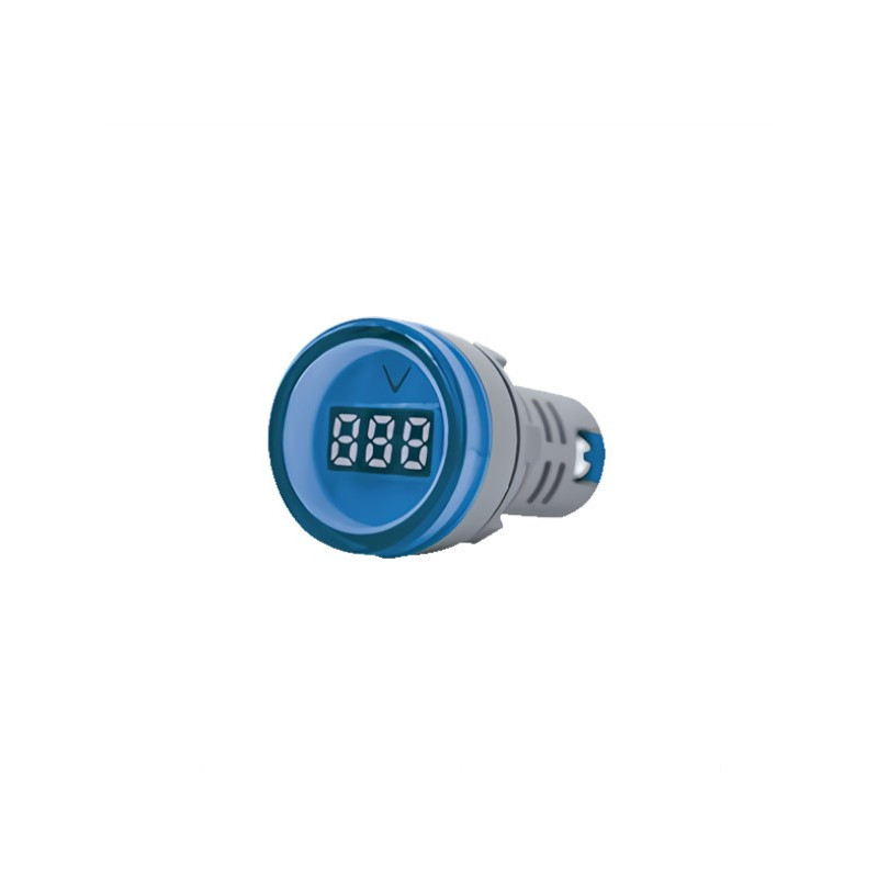 Mini voltímetro digital TBCin AD22DS-BV 22mm 80-500vca azul
