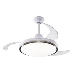 Ventilador de techo PEABODY VTRD425B retráctil 42'' 72W paletas plásticas blanco reacondicionado