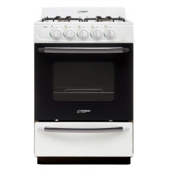 Cocina ESLABON DE LUJO EFM56NB2A Multigas 56cm 4 hornallas blanca