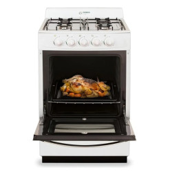 Cocina ESLABON DE LUJO EFM56NB2A Multigas 56cm 4 hornallas blanca