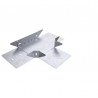 Union t basica de 100 mm para bandeja perforada con clips y flags
