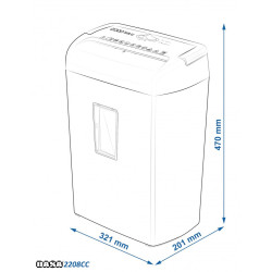 Destructora Trituradora de papel DASA 2208CC 21L