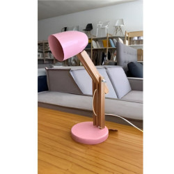 Lámpara de escritorio CARILUX para 1 luz E27 paraíso regulable cabezal rosa