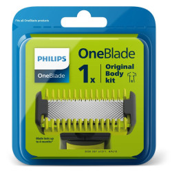 Cuchilla de repuesto PHILIPS QP610 para afeitadora OneBlade con peine protector
