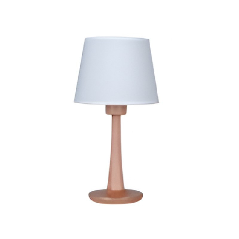 Lámpara de mesa CARILUX NORDICA para 1 luz E27 madera pantalla lino
