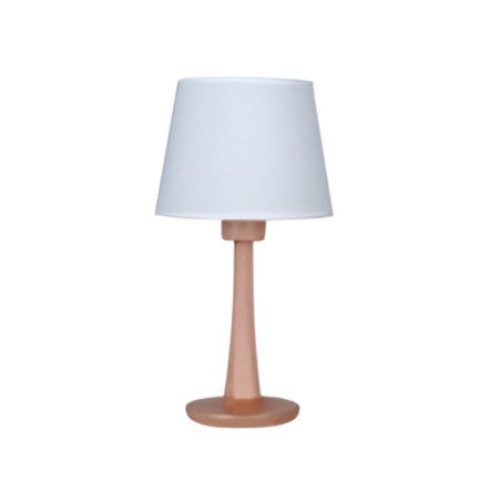 Lámpara de mesa CARILUX NORDICA para 1 luz E27 madera pantalla lino