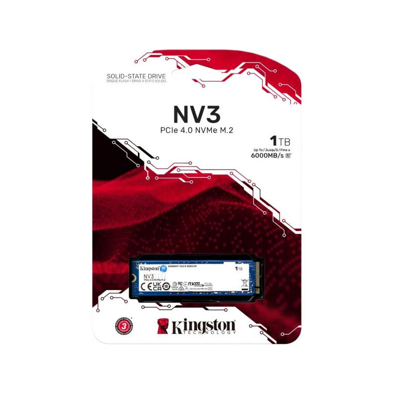 Disco sólido SSD KINGSTON SNV3S 1TB NVME M.2 Disco sólido SSD KINGSTON SNV3S 1TB NVME M.2