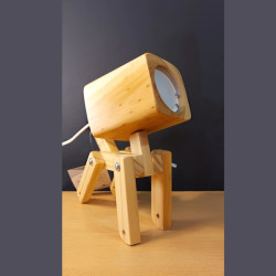 Velador CARILUX CHULO para 1 luz GU10 madera pino