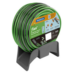 Manguera flexible TRAMONTINA 10 metros verde con acople y soporte
