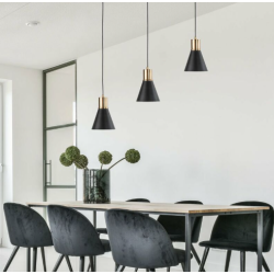 Colgante SAN JUSTO OSTENDE para 1 luz E27 cobre negro