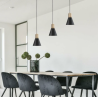 Colgante SAN JUSTO OSTENDE para 1 luz E27 cobre negro
