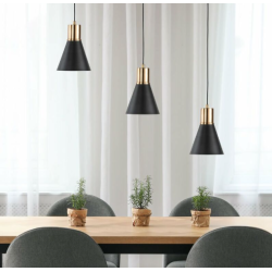 Colgante SAN JUSTO OSTENDE para 1 luz E27 cobre negro