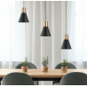 Colgante SAN JUSTO OSTENDE para 1 luz E27 cobre negro