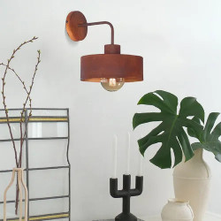 Aplique SAN JUSTO BALCARCE para 1 luz E27 con brazo mostaza cobre