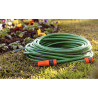 Manguera flexible TRAMONTINA 15 metros verde con acople para jardin