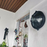 Tortuga aluminio redondo para 1 luz E27 negro
