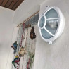 Tortuga plástica para 1 luz E27 redondo blanco