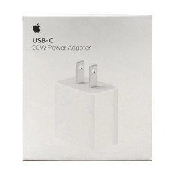 Cargador de pared APPLE 20W Carga Rápida original sin cable blanco