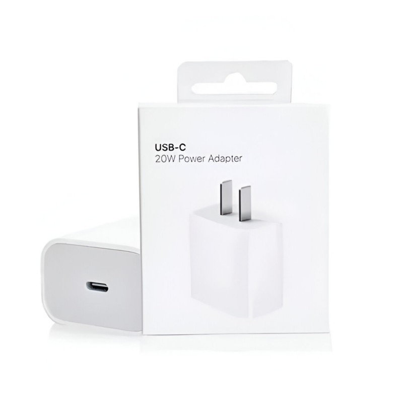 Cargador de pared APPLE 20W Carga Rápida original sin cable blanco