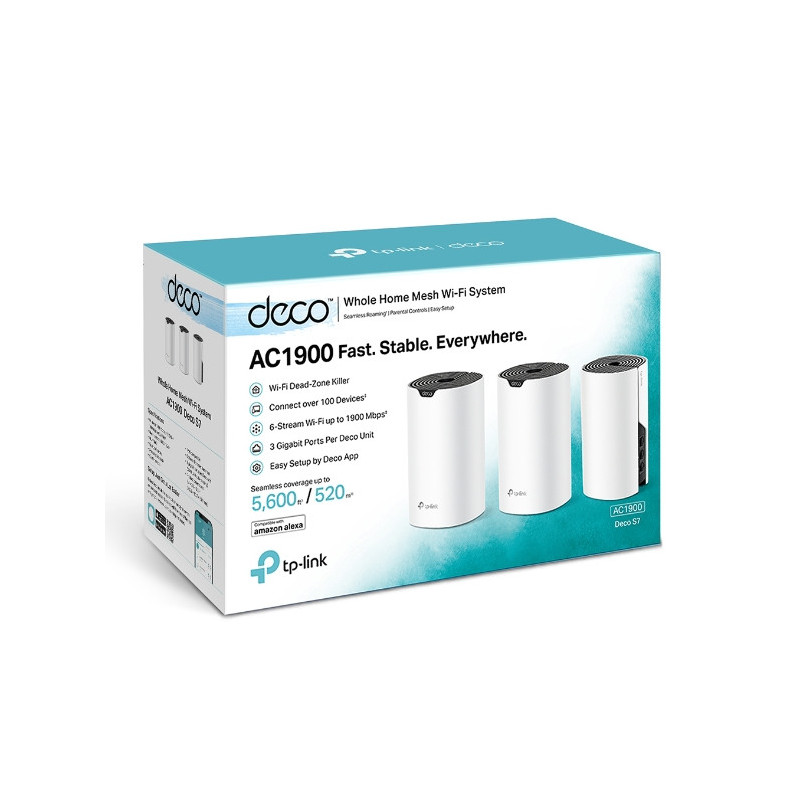Sistema Wi-Fi Mesh inteligente TP-LINK DECO S7 X3 AC1900 Sistema Wi-Fi Mesh inteligente TP-LINK DECO S7 X3 AC1900