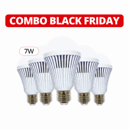 Pack de 5 lámparas de emergencia TBCin 7W 450lm luz fría