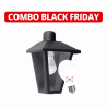 Combo farol trapezoidal SAN JUSTO + lámpara con fotocelula 10W luz fría