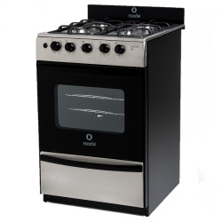 Cocina ESCORIAL MASTER STYLE INOX multigas 56cm 4 hornallas acero inoxidable outlet