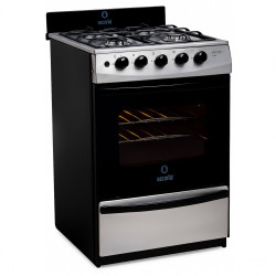 Cocina ESCORIAL MASTER STYLE INOX multigas 56cm 4 hornallas acero inoxidable outlet