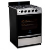 Cocina ESCORIAL MASTER STYLE INOX multigas 56cm 4 hornallas acero inoxidable outlet