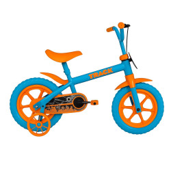 Bicicleta para niño FUTURA rodado 12 cuadro monotubo de acero llantas plásticas celeste