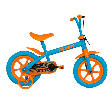 Bicicleta para niño FUTURA rodado 12 cuadro monotubo de acero llantas plásticas celeste